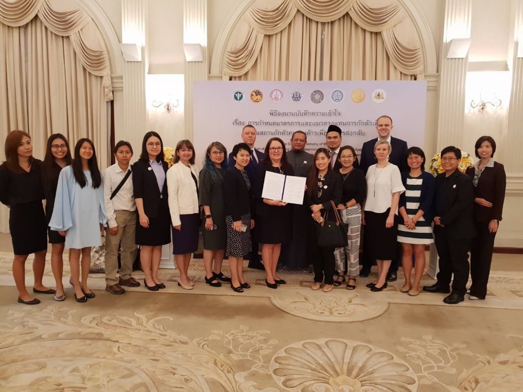 Fortify Rights and partner organizations at the signing ceremony of the Memorandum of Understanding on ending the immigration detention of children. ©Fortify Rights, 2019